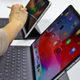An iPad Pro is reviewed after an event announcing new products Oct. 30, 2018, in the Brooklyn borough of New York.